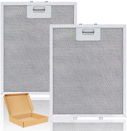 2 stuks metalen vetfilters voor afzuigkappen 305mm x 267mm, afzuigkapfilters voor AEG Electrolux 405525042-9 4055250429 Elica GRI0009219A KIT0010805 93952919 Whirlpool Bauknecht 40552919 Whirlpool — thumbnail 1