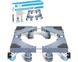 Wasmachine Verhoger - Wasrek Onderstel - Apparaten Verplaatsen - Extra Stabiel 8-Poot - 500 kg Capaciteit - Grijs
