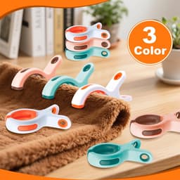 Dailygoods- Handdoekklemmen 9 Stuks - Grote Wasknijpers - Winddicht - Strandhanddoekklemmen - Badhanddoekklemmen - Polypropyleen - Afmetingen 10 x 6 x 2 cm — thumbnail 5
