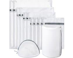 Wasnetjes met ritssluiting - Wit - Diverse maten - Polyester mesh waszakken - Voor wasmachine en reisorganisatie