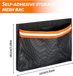 1 stuks opbergnettas, met reflecterende strepen, met zelfklevende achterkant, marine-opbergnettas, voor het opbergen van gereedschap in boot (oranje) — thumbnail 4