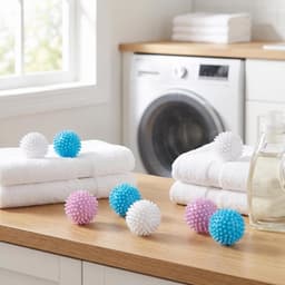 8 stuks droger ballen voor wasdroger, Herbruikbare wasballen van hittebestendig PVC, ideaal voor het verminderen van vouwen, verwijdering van dierenhaar en stof, Perfect voor alle textielen — thumbnail 2