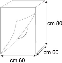 Wasmachine overtrek - H80-B60cm-D60 cm - PEVA — thumbnail 2