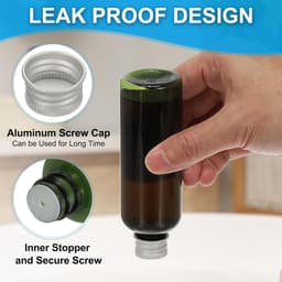 Reisflessen met schroefdop, 6 stuks 3.4 oz (100 ml) Lekvrije Hervulbare Lege Dispenser Container Knijpfles met Aluminium Schroefdeksel voor Shampoo Toiletartikelen Lotion Cream, Groen — thumbnail 5