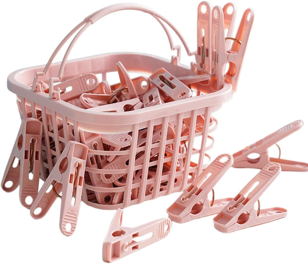 Wasknijpers - Kleine knijpers - Kleding drogen - Winddicht design - 30 stuks - Roze — afbeelding 1