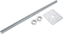 Paalvoetanker Anker - Kolombasis Verstelbaar - Stevig Monteren - In Hoogte Verstelbaar - 110 x 500 mm - Zilver — thumbnail 5