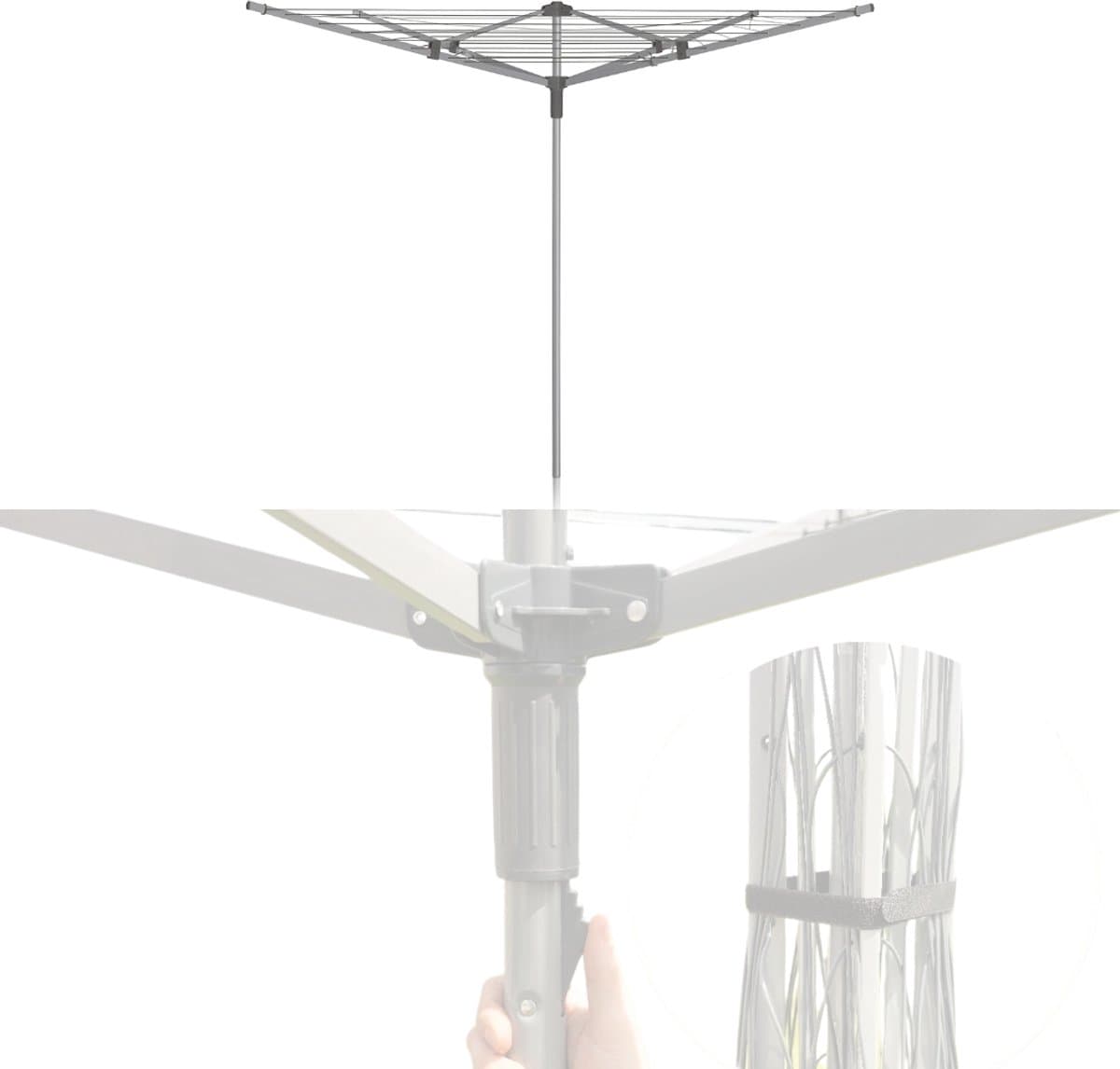 ApexArte® Droogmolen met Voet voor Camping & Thuis - Wasrek Staand - Droogrek Inklapbaar — afbeelding 1