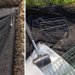50 Stuks Koolstofstaal Grondankers 150x25x3 mm - Vierkante Haringen voor Onkruidvlies en Tuinbevestiging — thumbnail 5