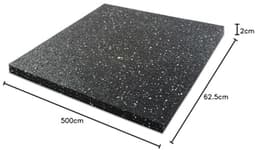 Antivibratie Wasmachine Mat - Geluidsabsorberende Rubber Mat | Demping voor Trillingen | Dikte: 20mm - 500 x 60 cm — thumbnail 2