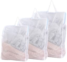 IMPERATORIS® Waszakjes voor Wasmachine - Bescherming voor Fijne Was en Schoenen - Mesh Wasnet met Rits - Voorkomt Slijtage - Set van 3 - Bluaw - 50 x 60 cm, 50 x 40 cm and 30 x 40 cm — thumbnail 1