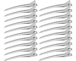 Roestvrije Metalen Duck Bill Haarspeldjes - 24 Stuks, 3,5 Inch - Ideaal voor Kapsels en Styling