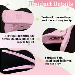 12x Professionele Kappers Klemmen voor Stylen & Knippen - Antislip Haarclips met Siliconen Band — thumbnail 5