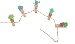 Mini Houten Wasknijpers - Cactus Foto en Creatieve Clips - 80 Stuks — thumbnail 4