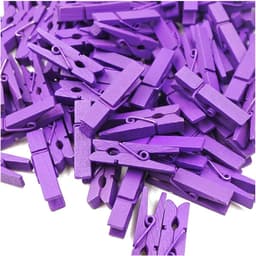 Houten Wasknijpers 100 Stuks Gekleurd voor Foto's en Decoratie 3,5 cm — thumbnail 2