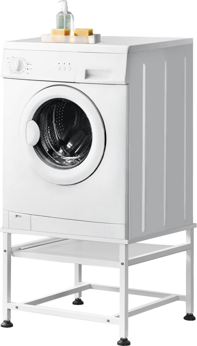 Wasmachine sokkel verhoger met plank 63x54x31 tot 150 kg — afbeelding 1