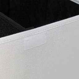 5Five Eureka sorteer wasmand - 74 liter - wit - 37 x 37 x 60 cm - MDF/Polyester stof - met afsluitklep — thumbnail 3