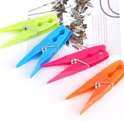 Goodivery ® 72 stuks kleurrijke kunststof wasknijpers wasklemmen handvat antislip wasknijpers voor waslijn of wasrek was strandhanddoek badhanddoek tapijt, 4 kleuren — thumbnail 4