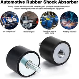 Allecto Plus - Rubber Trillingen Isolatie Mounts voor Auto en Boot - 4 Stuks M8 M6 Anti-Vibratie Isolator Schokdemper - Silentblock Klossen (VD20*15 M6*18) — thumbnail 5