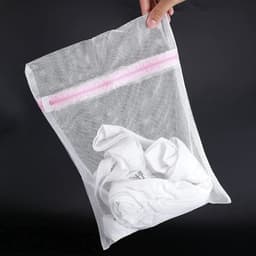 ONF3 - Waszak - Lingerie opbergtas - Ademend fijn gaas - Lichtgrijs - Ondergoed tas - Voor veilig wassen van kleding - 40 x 50 cm — thumbnail 4