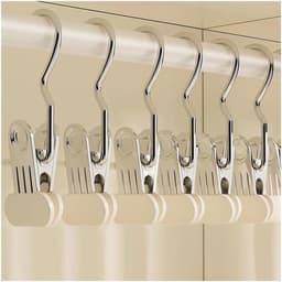 Edelstahl-Clip, Handdoek-Clip, Stranddoek-Clip, roestvrije en winddichte Metaal-Clip voor het sluiten van voedsel, sokken, kleding, beddengoed enz. (Wit- 10pcs) — thumbnail 1