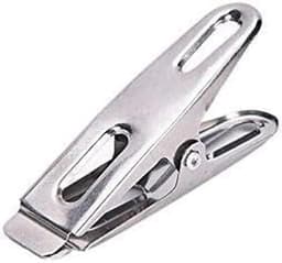 Roestvrijstalen Wasknijpers - Kledingclips Klemmen - Wasgoed Ophangen - Winddicht Sterke Veer - 20 stuks - Zilverkleurig — thumbnail 5