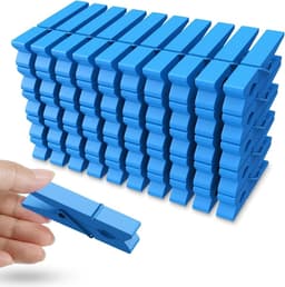 Gekleurde Houten Knijpers - Kleding Clips - Decoratie Ophangen - Duurzaam Materiaal - 50 Stuks - Veelkleurig — thumbnail 1