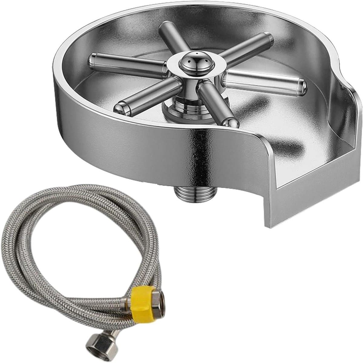 Glas Wasmachine - Flessen Reiniger - Snel Glazen Spoelen - Automatisch Spuiten - 5 Stuks - Zilver — afbeelding 1