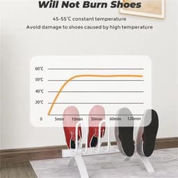 Boot Dryer Shoe Dryer, 8 Racks Electric Shoe Warmer Rack, Heated Drying Rack for Socks and Gloves, Electric Heating 45~50°C Constant Temperature — thumbnail 3