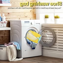 Set van 2 waszakken voor schoenen, wasmachine, met rits voor bescherming, herbruikbaar en duurzaam, ideaal voor efficiënt reinigen en onderhoud van schoeisel — thumbnail 4