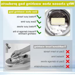 Dailygoods - Schoenwaszak, wasmachine, 2 stuks schoenen waszak, schoenwaszak, schoenenwaszak, schoenborstel waszak, waszak voor wasmachine — thumbnail 5
