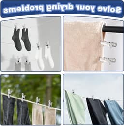 40 Stuks RVS Wasknijpers, Handige Clips voor Strandhanddoeken, Kleding en Sokken, Duurzaam en Roestvrij — thumbnail 4