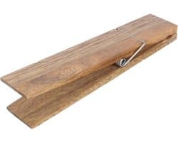 Houten Klemmen - Grote Knijpers - Handwerk Decoratie - Stevig Houtontwerp - 12 cm Lengte - Houtkleur