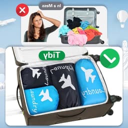 4-delige set waszakken voor reizen, 2 grote opvouwbare waszakken 70x100cm + 2 kleine waszakken 35x50cm, ideaal voor camping, thuis en op kamers — thumbnail 3