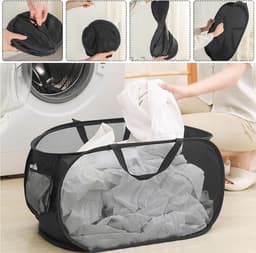 Opvouwbare Draagbare Vuilwasmand - Grote Inhoud - Roostermand - Speelgoed en Kleding - 58 x 36 x 36 cm . — thumbnail 4