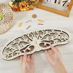 Dailygoods - Houten Kruiden Droogrek - Wandmontage met 11 Haken voor Droge Planten en Decoratie — thumbnail 5