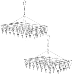 Dailygoods - 2 Stuks Opvouwbare Droogrek - Inklapbare Hanger voor Kleding en Ondergoed — thumbnail 1