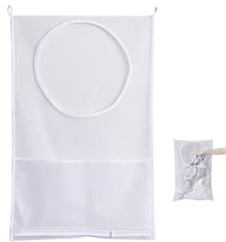 Dailygoods- Wasmand met deksel - Wasmand 3 vakken - Wassorteerder - Waszakken - Waterdicht - Ruime capaciteit 77x50cm - Waszak — thumbnail 1