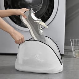 Store_7 - Set van 3 schoenwaszakken - Herbruikbare waszak - Bescherm je schoenen beter - Wit - Geschikt voor sportschoenen - Ideaal voor sokken en ... — thumbnail 5