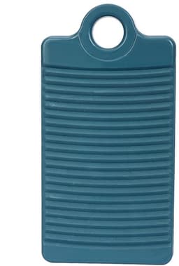 Mini-wasbord met een golvend streepmotief, ophanggaten en een verdikte, antislip onderkant. Gemaakt van plastic, geschikt voor het wassen van ondergoed, sokken, handdoeken, enz. - Groen. — thumbnail 1