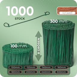 Sluitdraden voor zakken - Binddraad met drilapparaat - Zakken afsluiten - Groen gecoat koperdraad - 160 mm - Groen — thumbnail 3