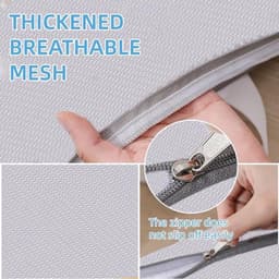 4 stuks - Waszakken - Netwaszakken voor wasmachine - Waszak met handvat - waszak - waszak voor wasgoed - waszak voor wasmachine - waszak voor delicate stoffen - reiswaszakken - wit - 30*20 cm, 40*30 cm, 50*40 cm, 60*50 cm — thumbnail 4
