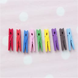 Houten Clips - Memo Pinnen - Decoratie Maken - Natuurlijke Kleuren - 20 Stuks - Houtkleurig — thumbnail 4