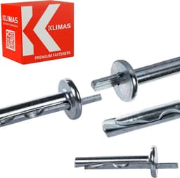 100x Brandwerende Plafondpluggen Ø 6x35 mm - Metalen Schroefankers voor Steen en Beton — thumbnail 1