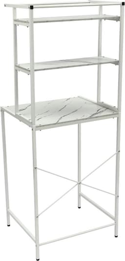 Hoog Wasmachine Rek met 3 Planken - Verstelbaar en Stevig Opbergrek voor Wasruimte — thumbnail 5