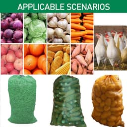 10 Herbruikbare Groente Opbergzakken Extra Groot - Ademend Net voor Aardappelen, Uien & Fruit — thumbnail 5
