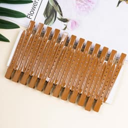 24 stuks Duck Bill Clips Bruin Metaal voor Haarstyling en Kleuren — thumbnail 2