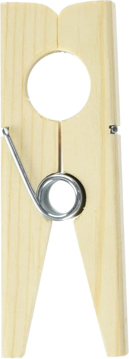 Houten Knijper - Grote Klem - Huishoudelijk Gebruik - Duurzaam Materiaal - 14 cm - Beige — afbeelding 1