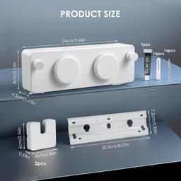 Uittrekbare Waslijn - Wand Waslijn - Ruimte Besparen - Dubbel Touw Systeem - 2x 4.2 Meter - Wit — thumbnail 3