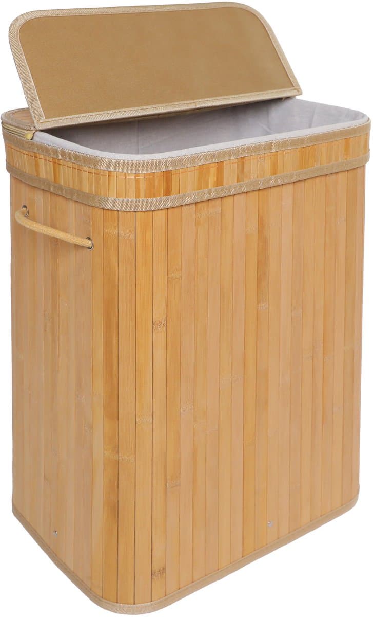 Wasmand - 72 l - opvouwbaar - bamboe — afbeelding 1