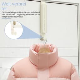 Opvouwbaar Droogrek - Kledinghanger Achter Deur - Ruimte Besparen - Intrekbaar Stangdesign - 25x3x5x3cm — thumbnail 4